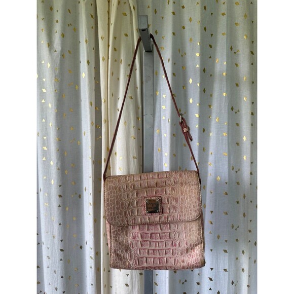 Dooney & Bourke Authentic Faded Crocodile Leather Small Shoulder Bag Purse - Picture 2 of 10